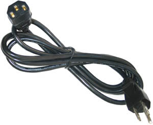 POWER CORD 90000: AC Power Cord, 5', Black, 3 Prong Standard