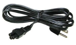 POWER CORD 90010: AC Power Cord, 6', Black, C5 to NEMA 5-15P