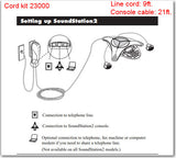 CORD KIT 23000: Polycom Sound Station 2, 2 Black Line Cords